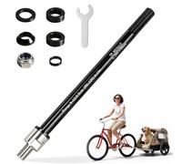Eje Pasante para Remolque de Bicicleta M12 x 1,0, Ajustable de 160 a 178 mm | Adaptador eje Bicicleta, Enganche para Remolque de Bicicleta, para Remolques de Bicicleta