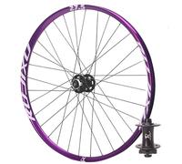 Eje Pasante Rueda Delantera Y Trasera 26/27,5/29 Pulgadas HG Juego De Ruedas Bicicleta De Montaña Ruedas Freno De Disco Doble Pared Llanta 32H 7-12 Velocidades DH(Front 110*15mm,BLACK_27.5")