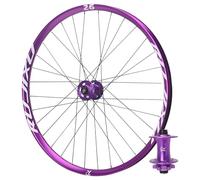 Eje Pasante Rueda Delantera Y Trasera 26/27,5/29 Pulgadas HG Juego De Ruedas Bicicleta De Montaña Ruedas Freno De Disco Doble Pared Llanta 32H 7-12 Velocidades DH(Front 110*15mm,PURPLE_29")