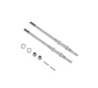 Eje Transmisión Ejes AR44 Universales Alta Resistencia Junta Delantera Trasera CVD Dogbone para RC 1/10 para Axial SCX10-II 90046 90047 para Jeep para Wrangler Árboles Transmisión(Silver Rear)