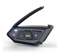 EJEAS MS20 Mesh 3.0 Sistema de Comunicación de Intercomunicación para Casco de Moto, Bluetooth 5.1 con Cancelación de Ruido CVC, para 20 Personas Que Hablan Simultáneamente Completo (1 Paquete)