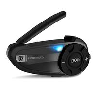EJEAS Q2 Cascos de Motocicleta Bluetooth intercomunicación, Bluetooth intercomunicación de Motocicletas, se Puede Utilizar simultáneamente en 800 Metros Dentro de Dos Motociclistas (1 instalación)