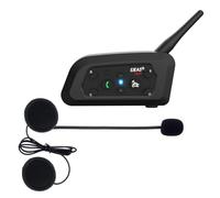 Ejeas V6 Pro Intercomunicador Bluetooth para Motocicletas, Gama Comunicación Intercom de 1200m, intercomunicador Casco Moto, Impermeabilidad, Intercomunicacion Entre 6 Motociclistas