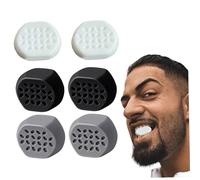 Ejecutor de la mandíbula para hombres, 6 piezas de silicona Jawline Ejecutor, reductor de barbilla doble, shaper de cuello de la cara, fortalecedor de la mandíbula para la cara de la mordaza músculos