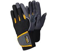ejendals 9195 - 8 tamaño 8 "Tegera 9195 Guantes de piel sintética, color negro/gris/amarillo