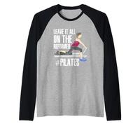 Ejercicio de bajo Impacto déjalo Todo en el Pilates Reformer Camiseta Manga Raglan