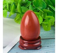 Ejercicio de Kegel pélvico de huevo Yoni de jaspe rojo natural sin agujero sin perforar 40 X 25 MM