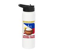 Ejercicio I Thought You Said Extra Rice Funny Filipino Stainless Steel Insulated Water Bottle