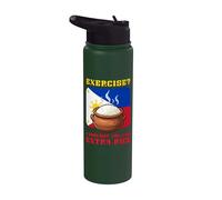 Ejercicio I Thought You Said Extra Rice Funny Filipino Stainless Steel Insulated Water Bottle