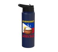 Ejercicio I Thought You Said Extra Rice Funny Filipino Stainless Steel Insulated Water Bottle