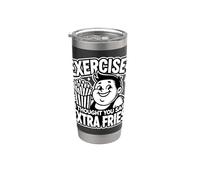 ¿Ejercicio? ¡Pensé que habías dicho papas fritas! Vaso térmico de acero inoxidable de doble pared