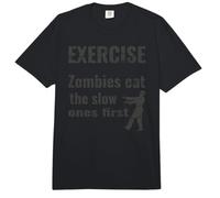 Ejercicio, Zombies Comen los Lentos Primero Divertido Halloween Comfort Colors Adult Heavyweight T-Shirt