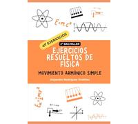 Ejercicios resueltos de física de movimiento armónico simple: 47 ejercicios (Ejercicios resueltos de física de 2º de bachillerato)