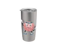 Ejercita tu cerebro - Ejercita tu cerebro maestro Vaso térmico de acero inoxidable de doble pared
