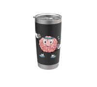 Ejercita tu cerebro - Ejercita tu cerebro maestro Vaso térmico de acero inoxidable de doble pared