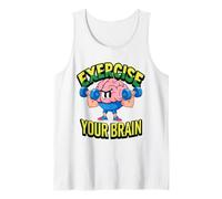 Ejercita tu cerebro Mancuerna cerebral de aprendizaje permanente mentalidad Camiseta sin Mangas