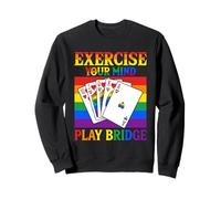 Ejercita tu Mente Juega Bridge Rainbow Cards Sudadera