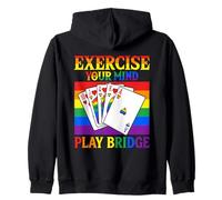 Ejercita tu Mente Juega Bridge Rainbow Cards Sudadera con Capucha