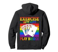 Ejercita tu Mente Juega Bridge Rainbow Cards Sudadera con Capucha