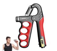 Ejercitador de agarre ajustable: fortalecedor de mano y antebrazo, resorte de acero duradero, diseño ergonómico antideslizante | Herramienta de entrenamiento con dedos de muñeca para desarrollo muscul