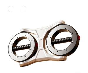 Ejercitador de brazo ajustable para boxeo y entrenamiento de fuerza de cuerpo completo, rotación silenciosa de 360°, agarre ergonómico antideslizante, acero inoxidable y ABS (blanco nebulosa)