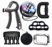 Ejercitador de manos,hand grip kit de entrenamiento de muñeca y dedos | Agarrador de mano, ejercitador de dedos, bola de muñeca, anillo de agarre/pelota, hand gripper para recuperación y atletas