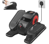 Ejercitador de Pedal Elíptico,Escritorio con Pantalla Control Remoto Pedal Antideslizante,Mini Elíptica Portátil de Velocidad Ajustable para Gimnasio en Casa Oficina (Rojo Negro)