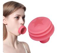 Ejercitador facial: silicona rosa/verde, entrenador de músculos de la mandíbula, escultor de la línea del mentón | Perfecto para entrenamiento en casa, estiramiento diario de la piel, reducción fina,