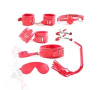 Ejercitador multiusos de cuero rojo para manos y piernas Juego de 7 piezas para cuidados de enfermería