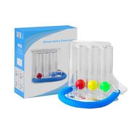 Ejercitador Pulmonar Respiratorio, Ejercitador de Pulmón, Ejercitador Respiración Profunda, Espirometro Incentivo de 3 Bolas, Breathing Lung Exerciser, Incentive Spirometer (600~1200CC)