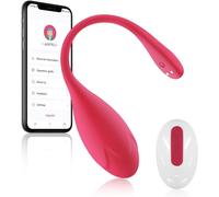 Ejercitador Suelo Pelvico Enabled App Movil y Remoto Control - Reafirmantes de Músculo Pélvico de Mujeres, Rojo