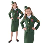 Ejército Disfraz Niña Niños Periodo de Guerras Histórico Mundial Uniforme G