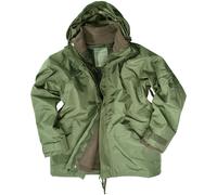 Ejército Parka Militar Gore-Tex Con Capucha Chaqueta Impermeable Con Forro Verde