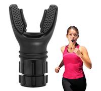 Ejercltador Puimonar, Entrenador Puimonar, Herramlenta Resplración Portátil, Dispositivo de Ejercicio Pulmonar con Resistencia Ajustable, Mejora La Capacidad Pulmonar y oxyfit Respira Negro