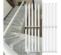 Ejes de barandilla de metal ajustables, postes cuadrados de balaustre de escalera de 270° para hotel, balcón, pasillo, columna de barandilla interior de loft, montaje en el suelo