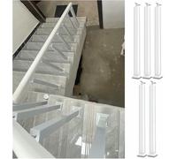 Ejes de barandilla de metal ajustables - Postes cuadrados de balaustre de escalera para hotel, balcón, pasillo y loft interior de barandilla de montaje en tierra