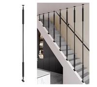 Ejes de escalera, barandilla de hierro, balaustres personalizables para escaleras de nivel y pendiente, altura ajustable de 20 a 240 cm
