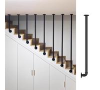 Ejes de escalera de metal de estilo industrial, balaustres redondos de 32 mm para escaleras modernas, barandilla decorativa de 66 cm para diseño interior del hogar