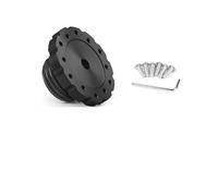 Ejes de Volante,Adaptador de Cubo de Volante Adaptador De Volante De Aluminio De 75 Mm For Juegos De Simulación De Carreras, Uso Apto para Thrustmaster T300, T500, TS-PC Y TS-XW.(Black)