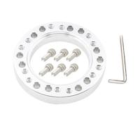 Ejes De Volante De Coche Adaptador De Cubo De Volante De Coche Almohadilla Espaciadora Con 6 Tornillos Espaciador De Conversión De Piezas De Vehículo(Plata)
