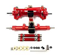 Ejes RC Compatible con ECX para Barrage Piezas De Mejora para Coche RC 1/24, Aleación De Aluminio, Eje Delantero Y Trasero RC Completo(Silver)