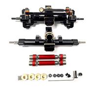 Ejes RC Compatible con ECX para Barrage Piezas De Mejora para Coche RC 1/24, Aleación De Aluminio, Eje Delantero Y Trasero RC Completo(Black)
