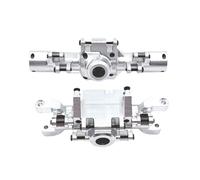 Ejes RC Compatible con HB ZP1001 ZP1002 ZP1003 ZP1004 ZP1005 ZP1008 ZP1010 1/10 RC Car 2 Piezas De Piezas De Actualización De Carcasa De Eje Delantero Y Trasero De Metal(Silver)