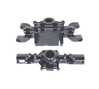 Ejes RC Compatible con ZP1001 ZP1002 ZP1003 ZP1004 1/10 RC Car Parts Metal Upgrade CNC Process Carcasa del Eje Delantero Y Trasero(Black)
