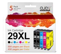 ejet 29 XL Multipack Compatible con Epson 29 29XL Cartuchos Expression Home XP-342 XP-245 XP-442 XP-235 XP-335 XP-432 XP-435 XP-332 XP-345 XP-247 XP-445 (2 Negros, 1 Cian, 1 Magenta, 1 Amarillo, 5)