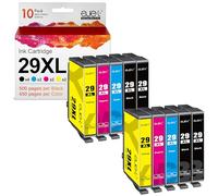 ejet Cartucho de Tinta Compatible para Epson 29XL 29 XL Expression Home XP-342 XP-245 XP-442 XP-235 XP-335 XP-432 XP-435 XP-332 XP-345 XP-247 Multipack 4 Negro/2 Cian/2 Magenta/2 Amarillos, 10 Pack