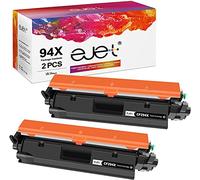 ejet Cartucho de Tóner Compatible para HP 94X CF294X 94A CF294A para LaserJet Pro MFP M148fdw M148dw M148fw M148 Pro M118dw M118 (2 Pack, Negros, 2800 Páginas, con Chip)