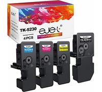 ejet Cartuchos de tóner compatibles para Kyocera TK5230 TK5230K TK-5230C TK-5230M TK-5230Y para ECOSYS M5521CDN M5521CDW P5021CDW P5021CDW (Negro, Cian, Amarillo, Magenta, 4 Unidades)