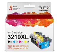 ejet LC3219XL Cartuchos de Tinta Compatible para Brother LC-3219XL LC-3219 para MFC-J5330DW MFC-J5730DW MFC-J6530DW MFC-J6930DW MFC-6935DW MFC-J5335DW MFC-5930DW (2 Negro,1 Cian,1 Magenta,1 Amarillo)