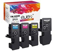 ejet TK 5240 Cartucho de tóner Compatible para Kyocera ECOSYS TK-5240 for Kyocera ECOSYS M5526cdw, P5026cdn, M5526cdn, P5026cdw (1 Negro,1 Cian,1 Amarillo,1 Magenta 4-Pack)